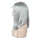 Bob Wig Grey Human Hair Lace Front Wig for Black Women, 13x4 Lace Frontal Straight Short Bob Wigs 10Inch Middle Part Bleach Knots Pre Plucked Hairline with Baby Hair 180% Density Full Replacement Wigs