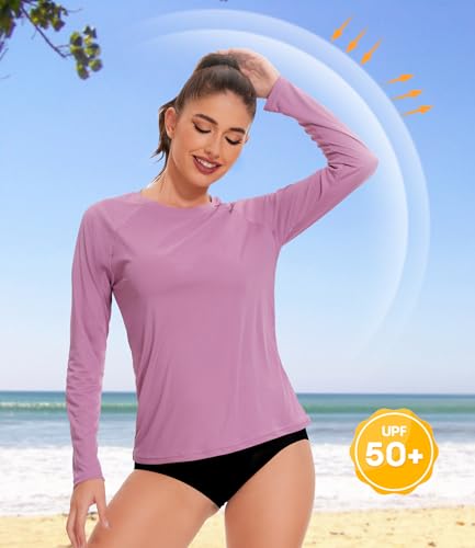 4 Pack Rash Guard for Women UPF 50+ SPF UV Sun Protection Long Sleeve Swim Shirt Workout Hiking Tops2