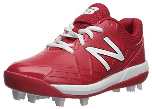 New Balance Kid's 4040 V5 Molded Baseball Shoe, Red, 7 W US Big