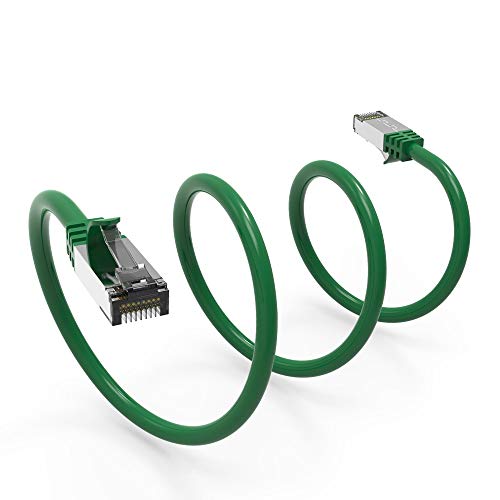 Cable de red Ethernet Cat 8 S/FTP 4ft verde RJ45 miniatura 1