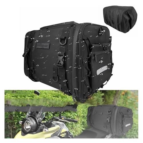 Sac de moto étanche extensible 35L-60L avec coffre de queue sécurisé - 4