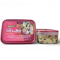 HALWA TAHINA AUTHENTIQUE: Confiserie traditionnelle tunisienne Shehrazad à base de pâte de sésame, offrant une texture crémeuse et une saveur orientale distinctive AUX PISTACHES: Contient 15% de pistaches véritables qui apportent un goût riche et une...
