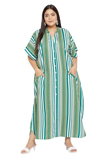 Kaftan Plus Size Women Dress Button Down Kimono Side Slit Maxi Dresses Two Side Pocket Caftan for Evening Wear4