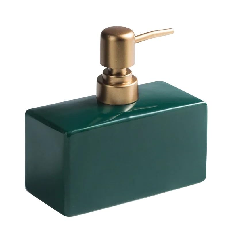 Seifenspender aus Keramik, Badezimmerzubehör, Handflasche, Hotelhalter, rechteckig, Lotionpresse (schwarz)