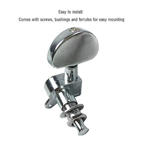 Gitaar String Tuning Pegs, 6 Stuks 3L3R Gitaar String Chrome Tuning Pegs Tuners Machine Heads A-A361 ZILVER - Image 5