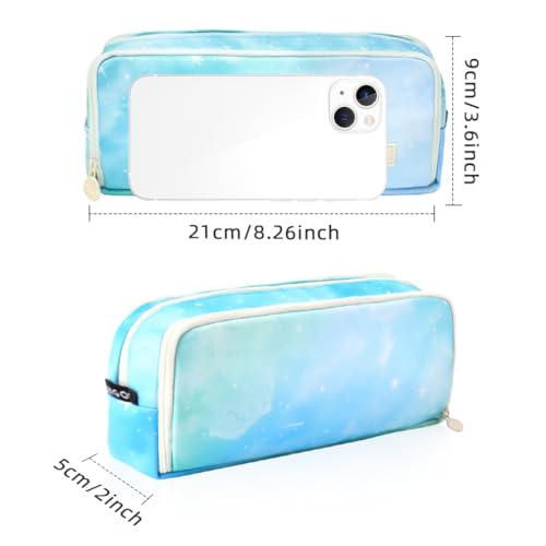 Image of iSuperb Large Pencil Case 3 Compartments Pencil Pouch Big Capacity Pencil Bag for Kids Teen Girls Boys Student School Supplies Oxford Organizer Pen Bag Cosmetic Makeup Pouch
