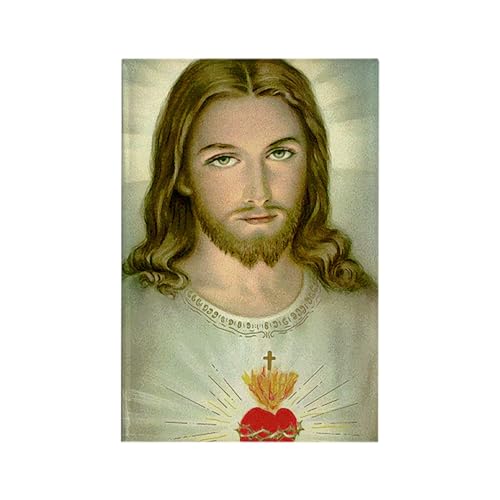 Imán rectangular Jesús con Sagrado Corazón 3x2 pulgadas miniatura 1