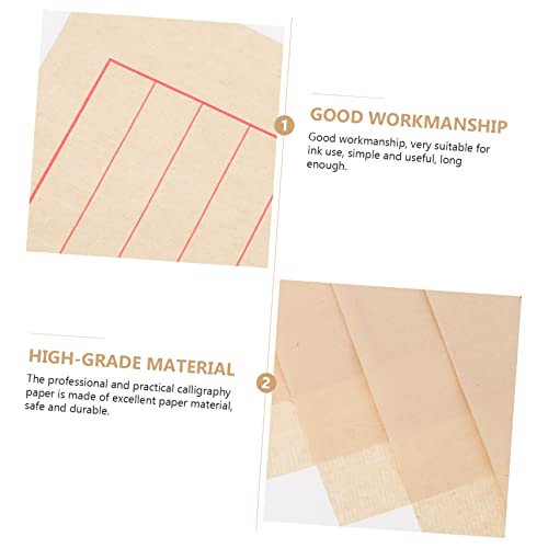 Gadpiparty 100 Folhas papel de arroz papel de pintura papel para prática de caligrafia papel de escr