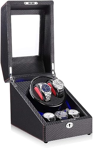 FENOKD Watch Winders 3+2 Mechanical Watch Shaker LED Automatic Winding Box Household Mute Anti-Magnetic Electric Motor Box Watc