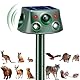 Katzenschreck Ultraschall Solar Tiervertreiber, Marderschreck bis zu 12m Katzenabwehr Marderabwehr Garten Wasserdicht 13.5KHZ-65.5KHZ Automatisch Waschbär abwehr für Katzen Hunde Marder Mäuse Vögel