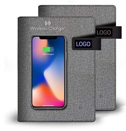 Image of Wireless Charging rechargeble PU /leathritte Notebook Fast Charging with pendrive (Assorted Colour) (Pack of 1)