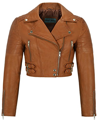 Veste courte en cuir rouge pour femme affirmez votre style motard audacieux et libre 5625