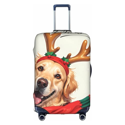 Travel Luggage Cover Christmas Cute Dog Fashion Washable Baggage Suitcase Protector Fit For Luggage Medium