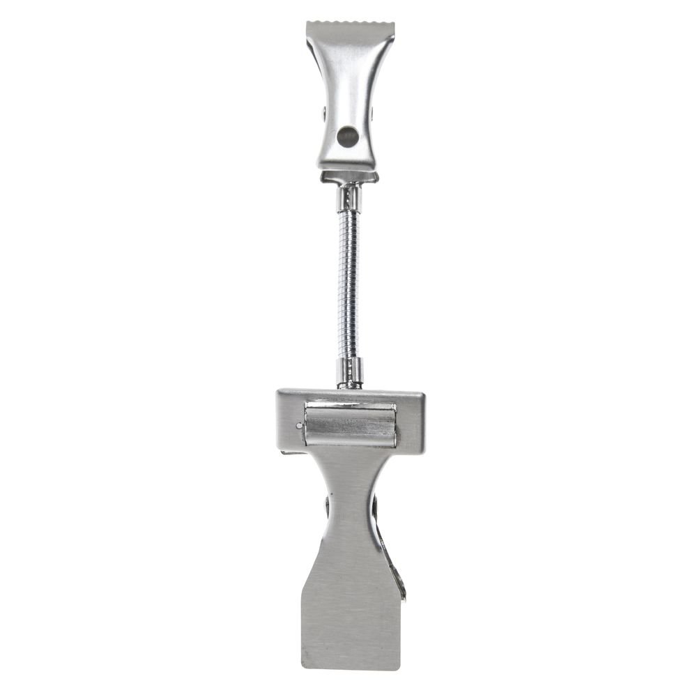 Sign Holder for Pans and Steam Table Pans Stainless Steel - 4 3/4"L x 1"W x 1 1/4"H by HUBERT – Stainless Steel, silver, Model 54008