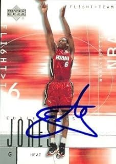 Eddie Jones autographed Basketball Card (Miami Heat) 2002 Upper Deck Flight Team #28 - Basketball Autographed Cards