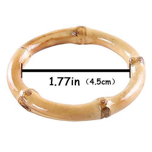 Loghog Wood Bamboo Napkin Rings Set Of 8, Handmade Original Bamboo Circle Napkin Holder Rings Table Decorations For Wedding, Valentine's, Banquet, Christmas, Birthday, Thanksgiving #TOP1