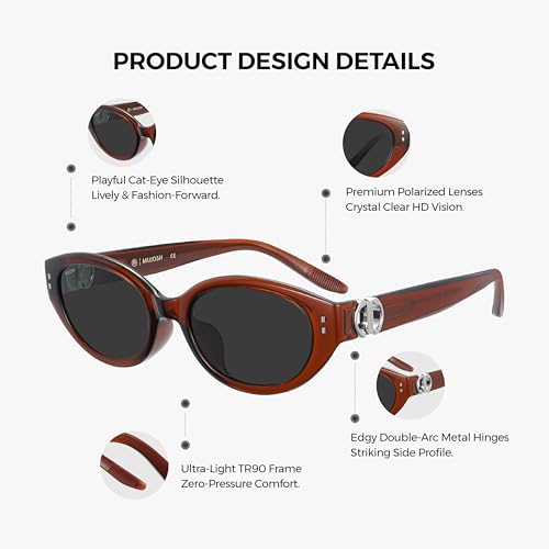 Image of Vintage Narrow Cat-Eye Sunglasses for Women Men, Exclusive Eyewear Brand of EssilorLuxottica
