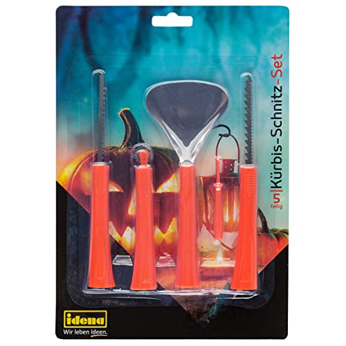 Idena 38214 - Kürbis Schnitzset für Kinder, bestehend aus...