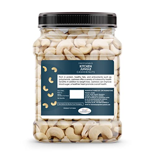 Image of kitchen Jungle Whole Cashew /Kaju Nuts 500 GM Pack | Whole Crunchy Cashew Nuts | Premium Kaju | Rich in Protein | Rich in Fibre | Dry Fruit | Festive Snacking