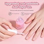 Beetles Nail Strengthener, Air Dry Pink Neutral Nail Polish Strengthener and Growth Nail Growth Treatment Nail Strengthener for Thin Nails and Growth - Image 3