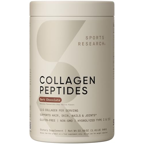 Sports Research Collagen Peptides Powder Dark Chocolate�i�_�[�N�`���R���[�g�j644g