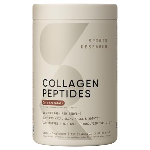 Sports Research® Collagen Peptides Protein Powder, Dark Chocolate (1.41lb)