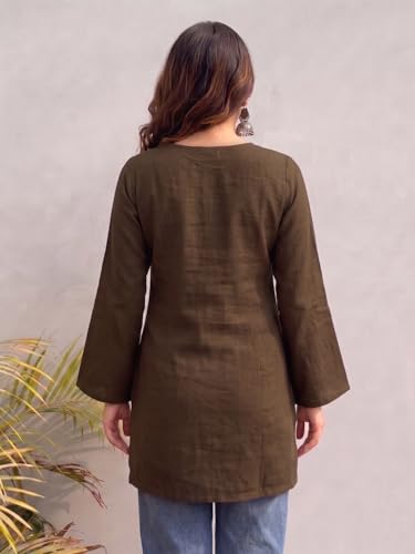 Image of ANNI Designer Cotton Short Kurti for Women | Stylish Kurti | Short Kurti Top | Casual Kurta for Women | Comfortable Cotton Kurtis for Womens