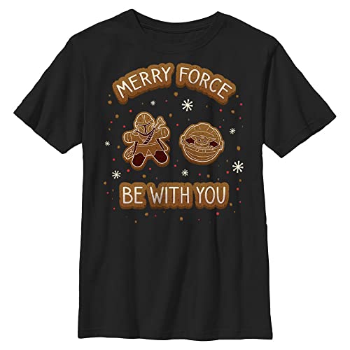 T-shirt noir MerryForce Star Wars Mandalorian pour garçon taille M