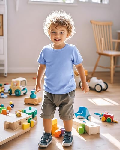 3 Pack Baby Boys Short Sleeve Cotton T-Shirts Toddler Boy Clothes Tee Size 18M-5T2