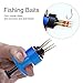 plplaaoo Baits Clip,Lures Baits Clip,Fishing Baits Clip,Portable Copper and ABS Material Durable Lures Clip,Anti-Rust Lightweight Bloodworm Earthworm Clip Tackle Accessory(Blue)
