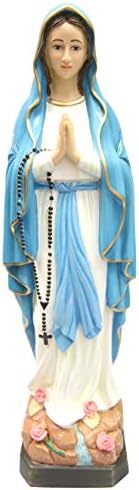 Vittoria Collection 27" Our Lady of Lourdes Blessed Virgin Mary Mother Statue Sculpture Figure Made in Italy