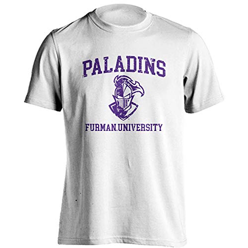 Sport Your Gear Furman University Paladins Retro Distressed Short Sleeve T-Shirt - White - S