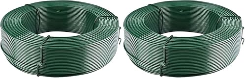 Fil de fer plastifié 100m TENAX résistant aux UV pour tuteurage et clôture