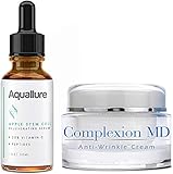 Complexion MD Anti-Aging Skin Care - Aquallure Apple Stem Cell Rejuvenating Serum - Anti Wrinkle Cream - Reduce Fine Lines & Wrinkles - with Peptides & Hyaluronic Acid (Bundle) (1 oz Each) (2 items)