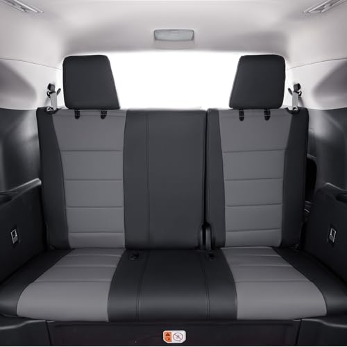 coverdream Odyssey Seat Covers Full Set for 2018-2025 2026 Honda Odyssey EX,EX-L,Elite,Touring,Sport,2nd Row 40/20/40 Split Seat,Luxury Waterproof Leather Seat Protector (Black/Gray) by coverdream - Image 7
