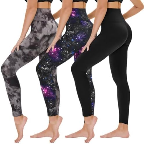 TNNZEET 3er Pack Leggings Damen High Waist Schwarz Sport Leggins | Blickdicht Sporthose, Elastische Yogahose, Weiche Hose für Gym Yoga Outdoor Fashion