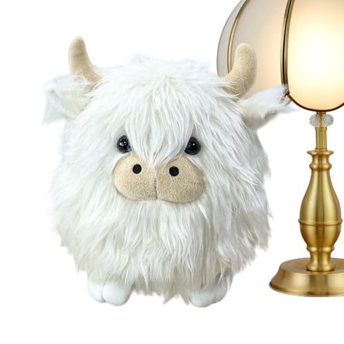 Genérico de peluche de vaca, 20 centímetros linda y – juguete de peluche de vaca, de pelo largo, para niñas y dormitorio, hogar, decoración
