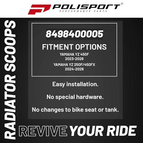 Caches de radiateur solides et durables Polisport pour Yamaha blanc