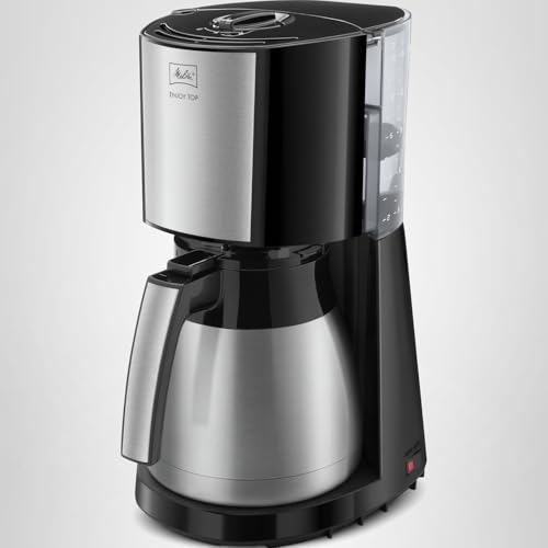 Melitta Enjoy Top Therm – Filterkaffeemaschine mit Thermkanne aus Edelstahl, für bis zu 10 Tassen Kaffee, in Schwarz/Edelstahl – Ansicht 5
