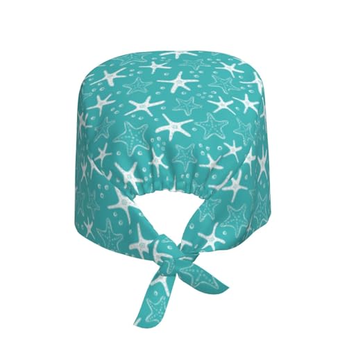 Image of Working Cap Scrub Cap with Sweatband Adjustable Unisex Women Tie Back Hat Nurse Surgical Caps