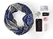 stylesilove Winter Plaid Infinity Scarf with Hidden Zipper Pocket Fashion Travel Scarf for Women and Men (Indigo)