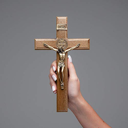 Intercession Wall Wood Cross Crucifix (10 In - Antique Gold) #TOP7