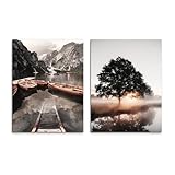 STYLER Leinwandbilder Set View 2x 32x42 cm (AUFHÄNGFERTIG) 
