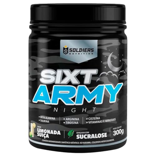 Pré-Treino Sixt Army Nigth 300g - Soldiers Nutrition (300g, Limonada Suiça)
