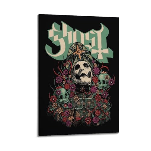 NHDERYBNF Ghost Band Music Poster Poster Decorative Painting Canvas Wall Posters And Art Picture Print Modern Family Bedroom Decor Posters 12x18inch(30x45cm)