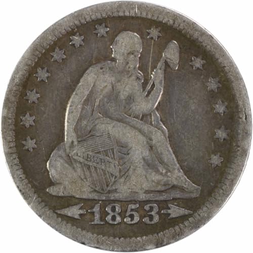1853 P Liberty Seated Quarter Arrows and Rays Uncertified F
