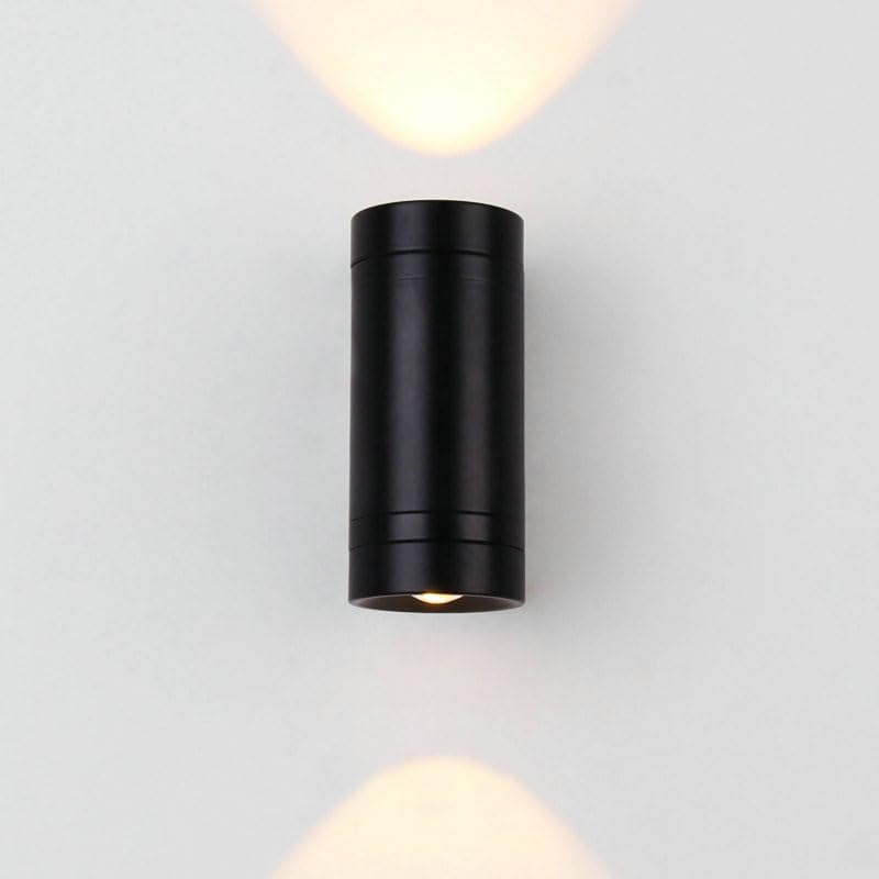 Image of Sirius LED 18 Watts Outdoor /Indoor Modern Cylindrical UP and Down Aluminium Wall Light for Garden /Patio /Bedroom, IP-65 Waterproof, Warm White (18w)