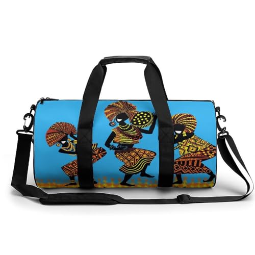 Sac de sport danse africaine 45x23x23cm grand duffel bag de gym et de voyage pour le weekend