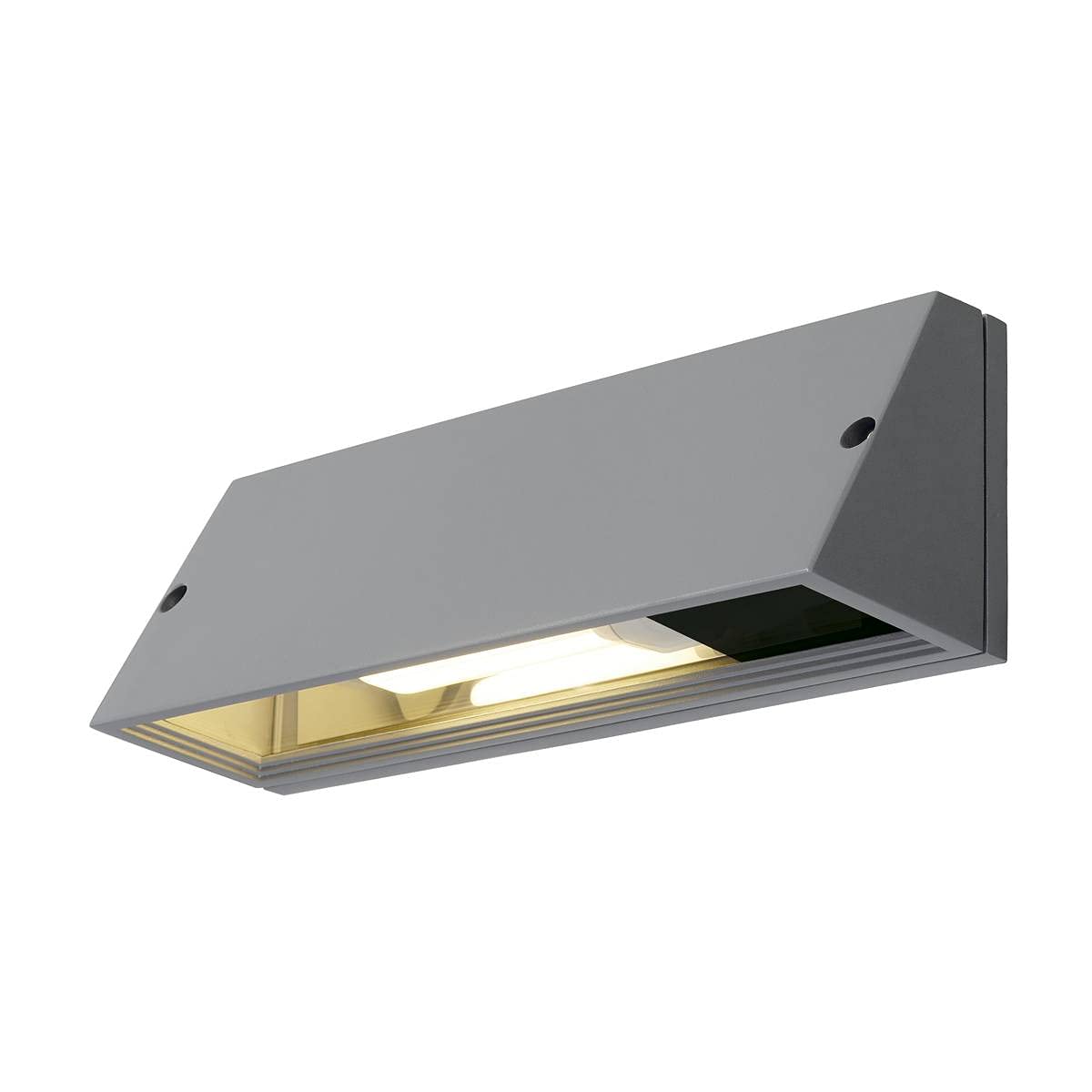 SLV luminaria de superficie de pared PEMA/iluminación para paredes, caminos, entradas, foco led de exterior, luminaria de superficie de exterior, lámpara de jardín / E27 IP65 15 W gris