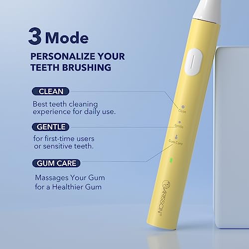 Image of ARISSON Sonic Electric Toothbrush for Adults and Kids, 40,000 VPM Power Toothbrush, 1.5H Fast Charge Ultrasonic Electric Toothbrushes with 2 Minutes Smart Timer, White on New Corn